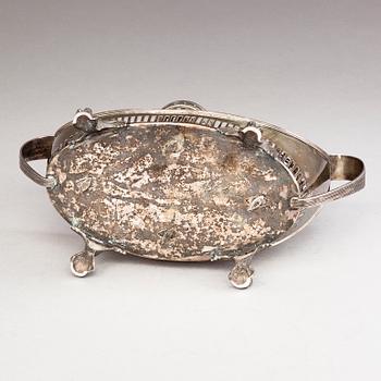 PEHR ZETHELIUS, A cruet stand in silver and cut glass, Stockholm, Sweden 1796.