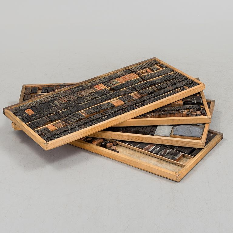 TYPKAST, fyra stycken, 1900-talets mitt.