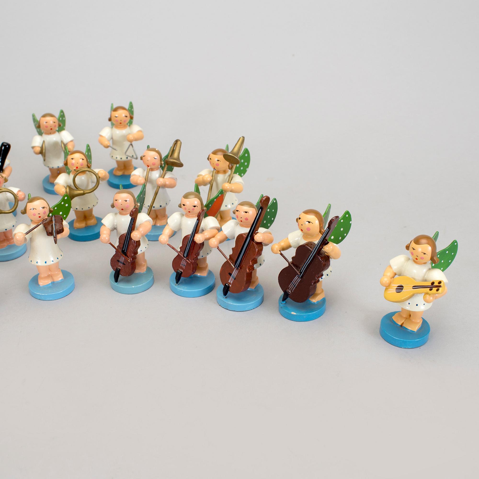 ÄNGLAORKESTER, 20 st, Erzgebirge, Tyskland, 1900-tal.