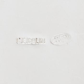 A silver cigarbox, mark of C.E. Bolin, S:t Petersburg 1896-1908.