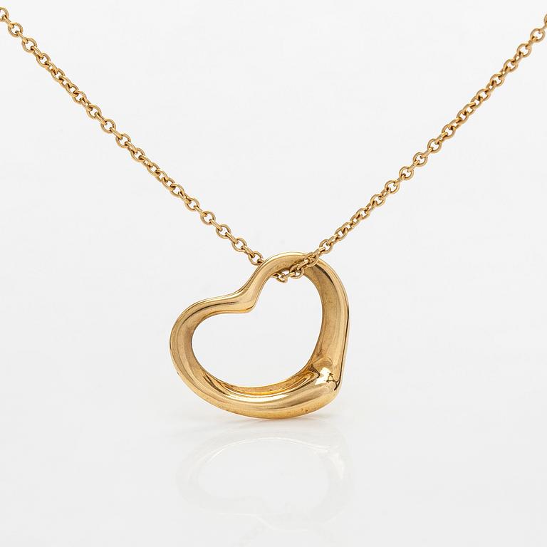 Tiffany & Co, Elsa Peretti, an 18K gold 'Open Heart' necklace.