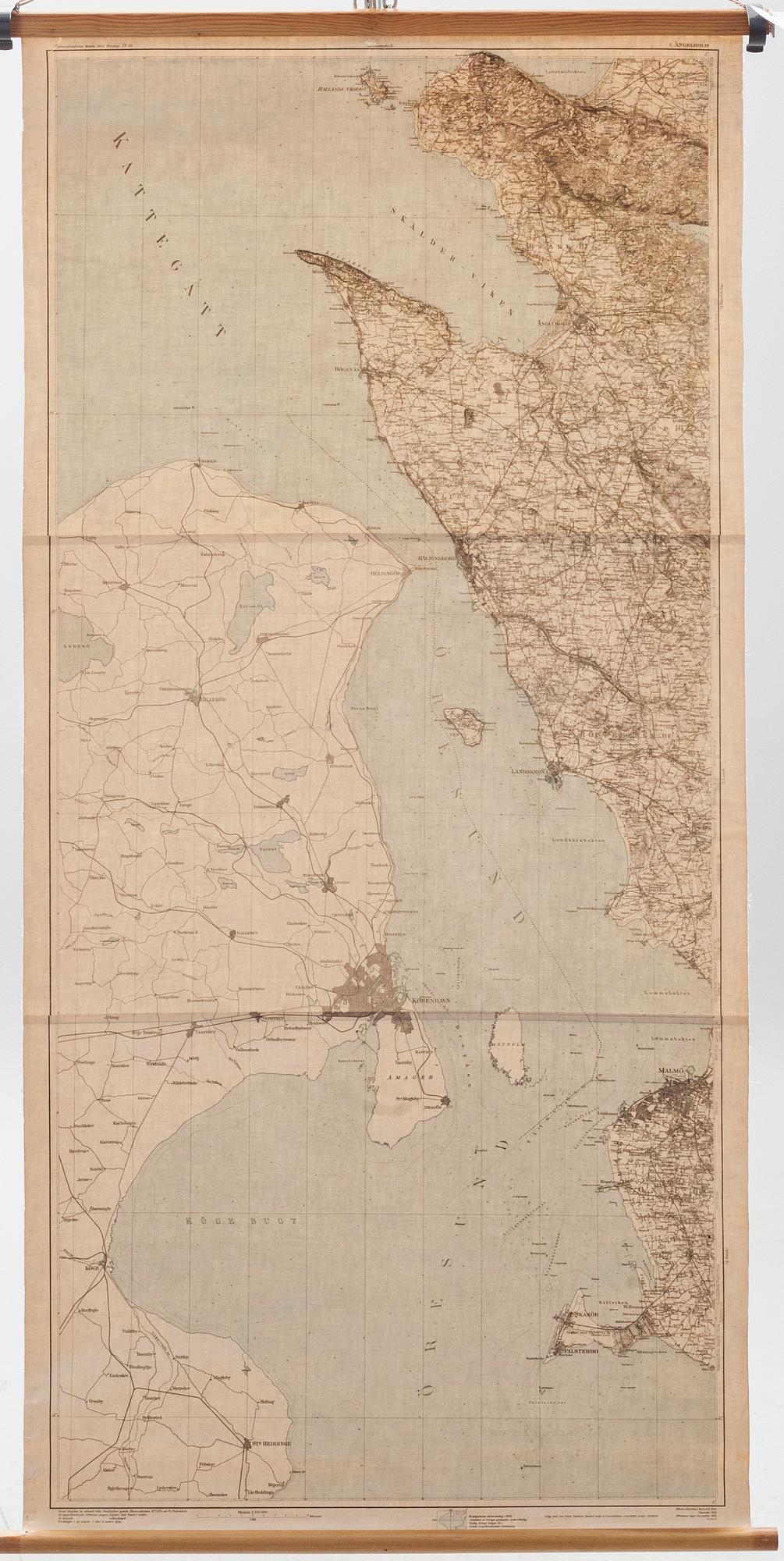 SKOLKARTOR, "Sverige" resp "Öresund". 1900-talets andra hälft.