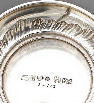 BÄGARE, silver, C.G. Hallberg, Stockholm 1936. Vikt ca 317g.