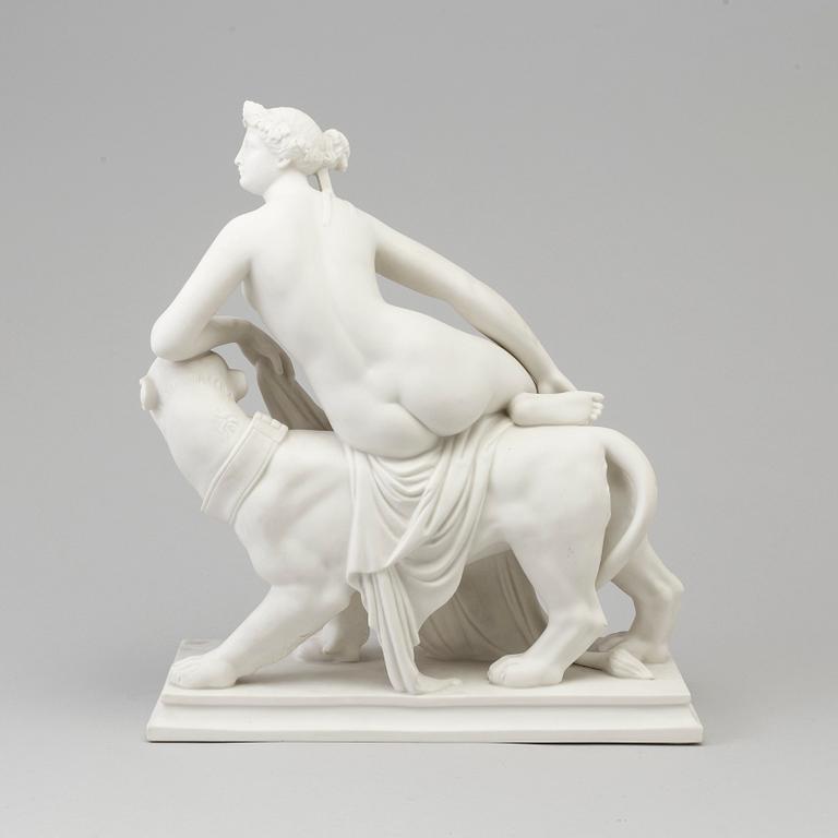 SKULPTUR, parian. "Ariadne" Gustafsberg, omkring 1900.