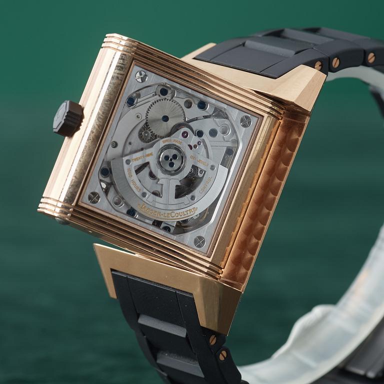 JAEGER-LeCOULTRE, Reverso, Squadra Hometime Black, 1000 Hours, wristwatch 35 x 40,5 (50,5) mm.