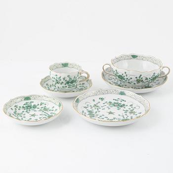 Meissen, mat-och kaffeservis, 59 delar, "Indische Malerei Grün", Tyskland.