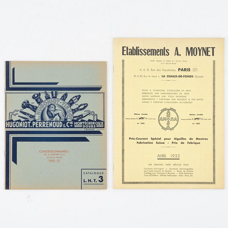 Catalogues of tools and supplies for watch-manufacturing and repairing - 10 vols.