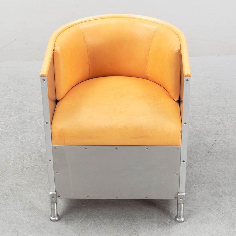 Mats Theselius, an 'Aluminium chair' lounge chair from Källemo, designed 1990.