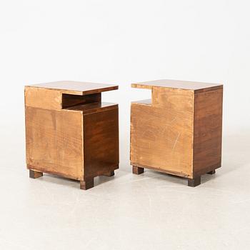 Sängbord, ett par, Art Deco, 1900-talets första hälft.
