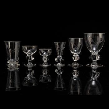 A 43-piece glass service from Johansfors.