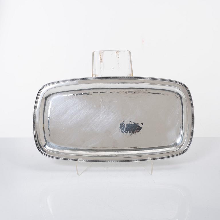 A Swedish sterling silver tray, mark of Company MGAB, Uppsala 1964.