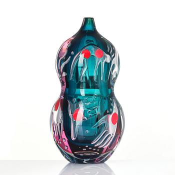 Peter Hermansson, a unique ariel glass vase, Örsjö, Sweden 2012.