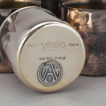 SUPKOPPAR, 11 st, silver, GAB, Stockholm 1954. Vikt tot ca 277 gram.