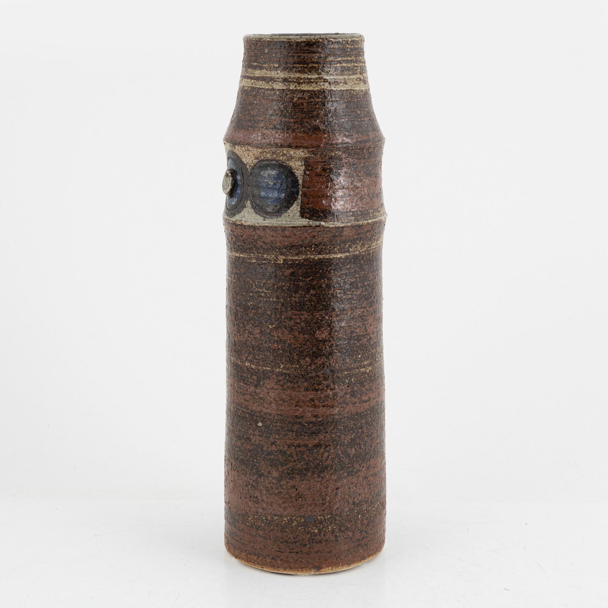 Lisa Larson, a unique chamotte stoneware vase, Gustavsberg Studio, Sweden.