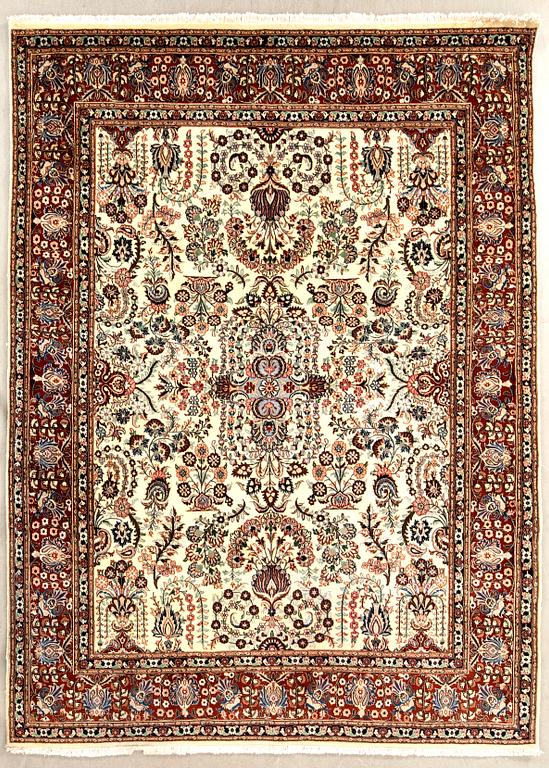 Oriental rug, old, approx. 283x210 cm.