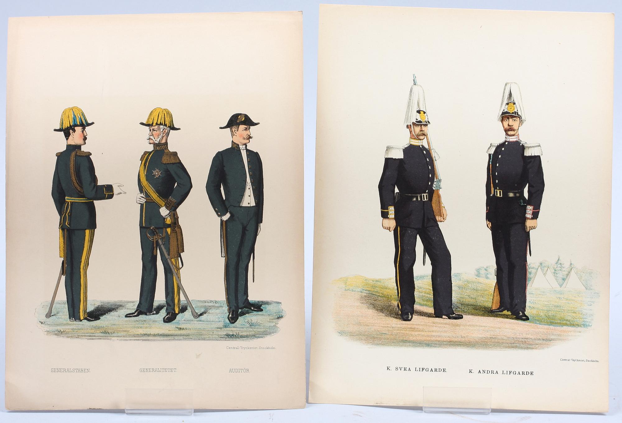 FÄRGLITOGRAFIER, 16 st. 1890-tal.