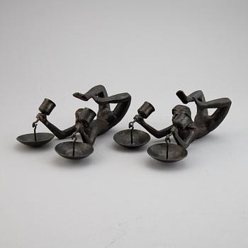 Erik Höglund, skulptur/ljuslampett, smide, Lars Larsson Konstsmide, signerad, numrerad 1/10.