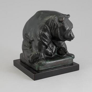 A bronze sculpture by Carl Fagerberg, signed. Herman Bergman.