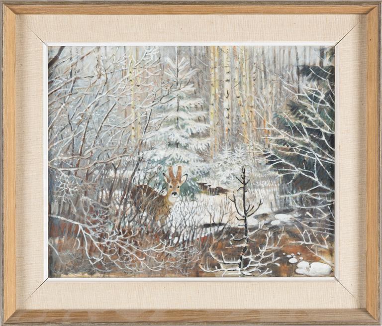 HARALD WIBERG, Gouache and watercolour, signed and dated 1957.