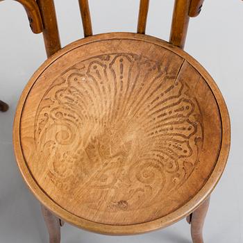 3 charir, among one is marked Thonet from the early 20th century.