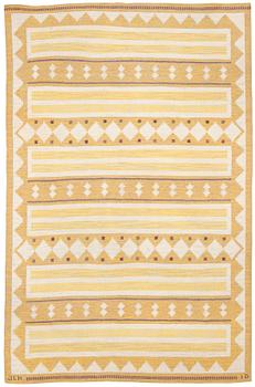 CARPET. Flat weave. 252,5 x 165 cm. Signed JLH ID. Sweden around the 1950's-60's.