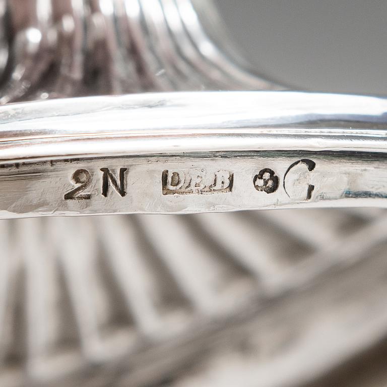 Sockerskålar, ett par, silver, gustavianska, Daniel Elfboms änka, Gävle 1795.