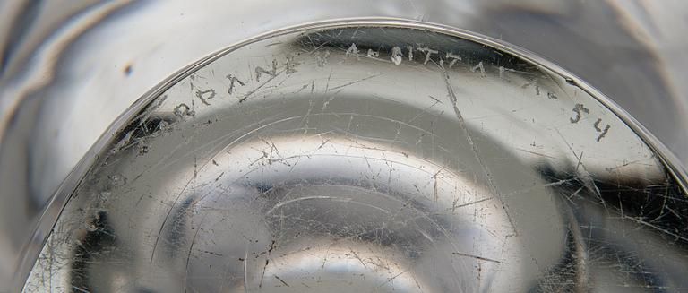 TIMO SARPANEVA, skulptur, "Sittande fågel", signerad  Timo Sarpaneva, Iittala -54.