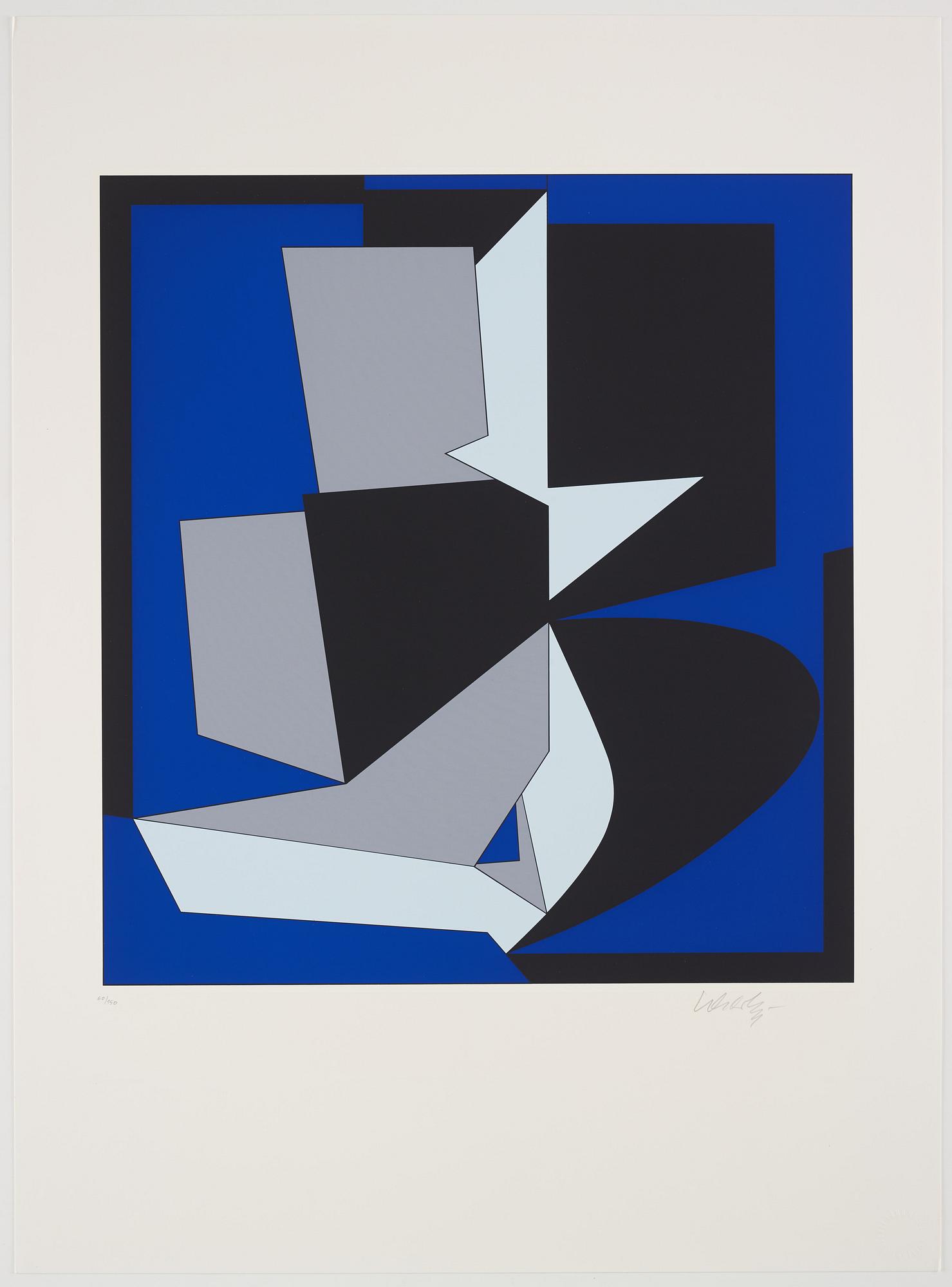 Victor Vasarely, portfolio with 5 silkscreen in colours, signed 60/150.