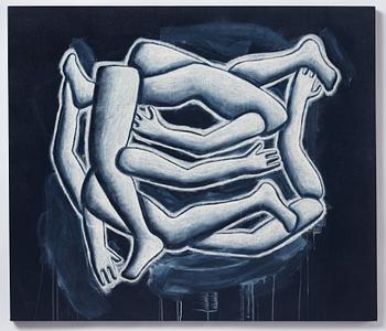 Tomas Clusellas, acrylic and chalk on canvas, signed and dated 1993 verso.