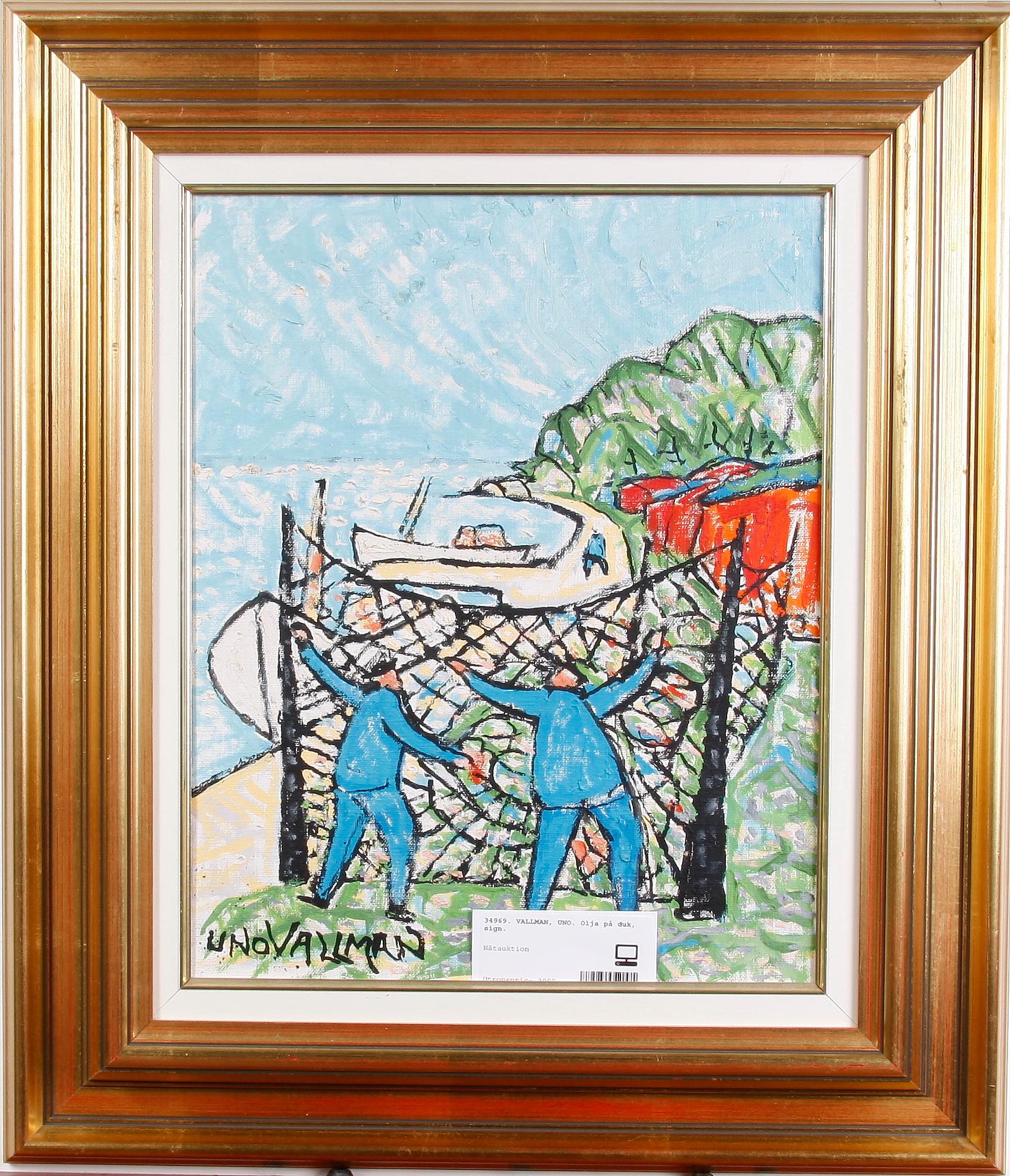 VALLMAN, UNO. Olja på duk, sign.