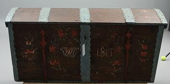 KISTA, allmoge, målad datering 1817.