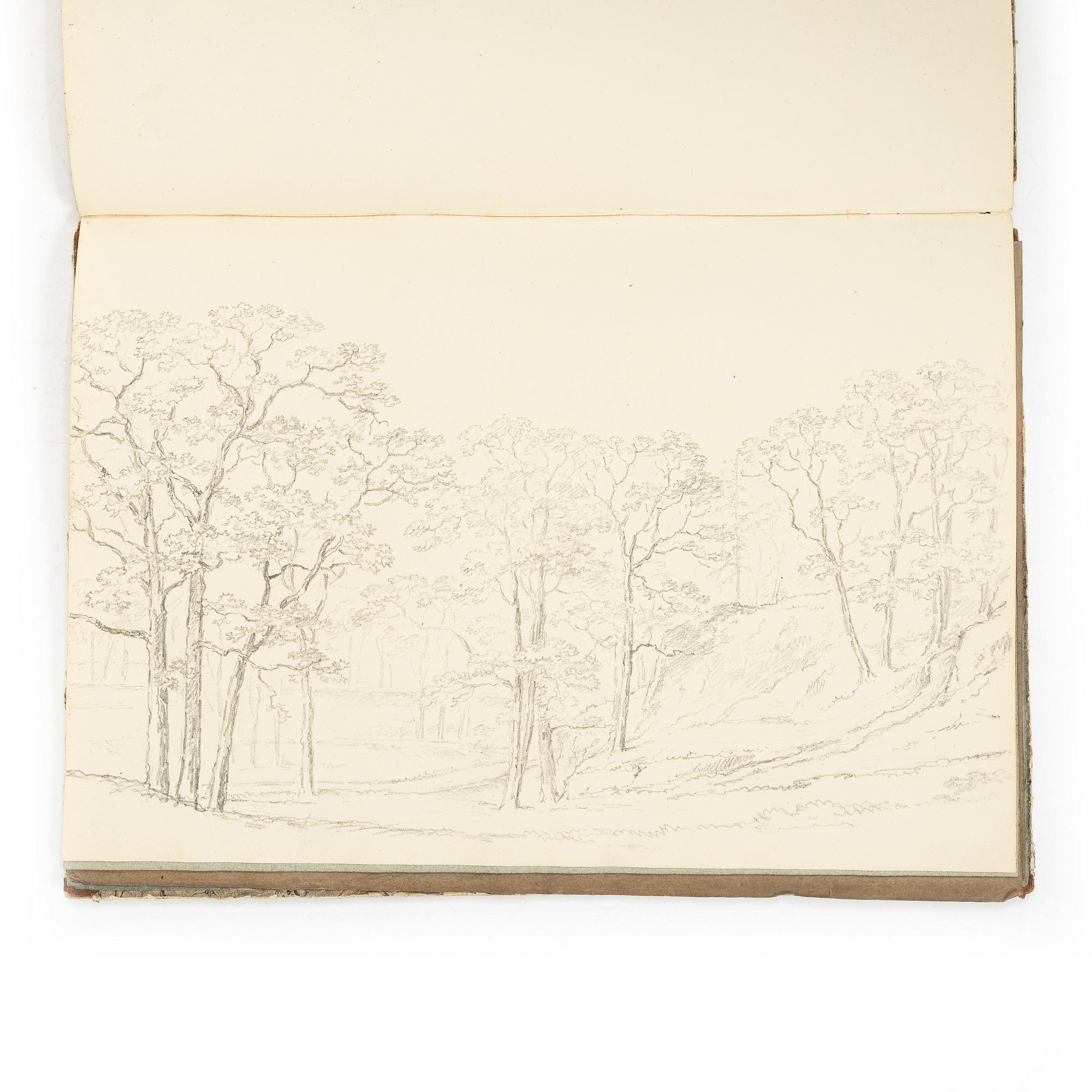 Carl Johan Fahlcrantz, Sketchbook with 28 topographical pencil drawings.