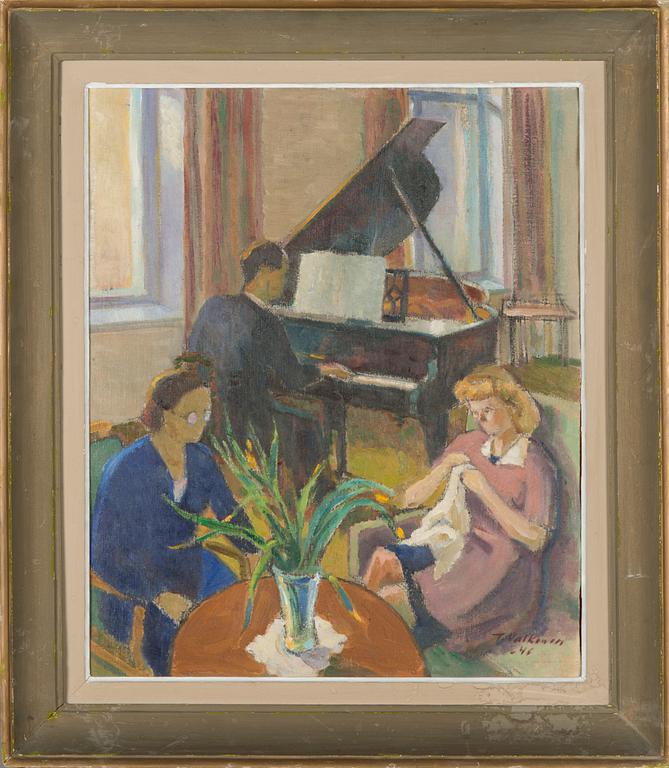 Topi Valkonen, oil on canvas, signed and dated-46.