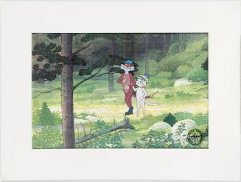 FILMCELLER, 10 stycken, original, ur "Pelle Svanslös", Team Film, flertalet sign SL.