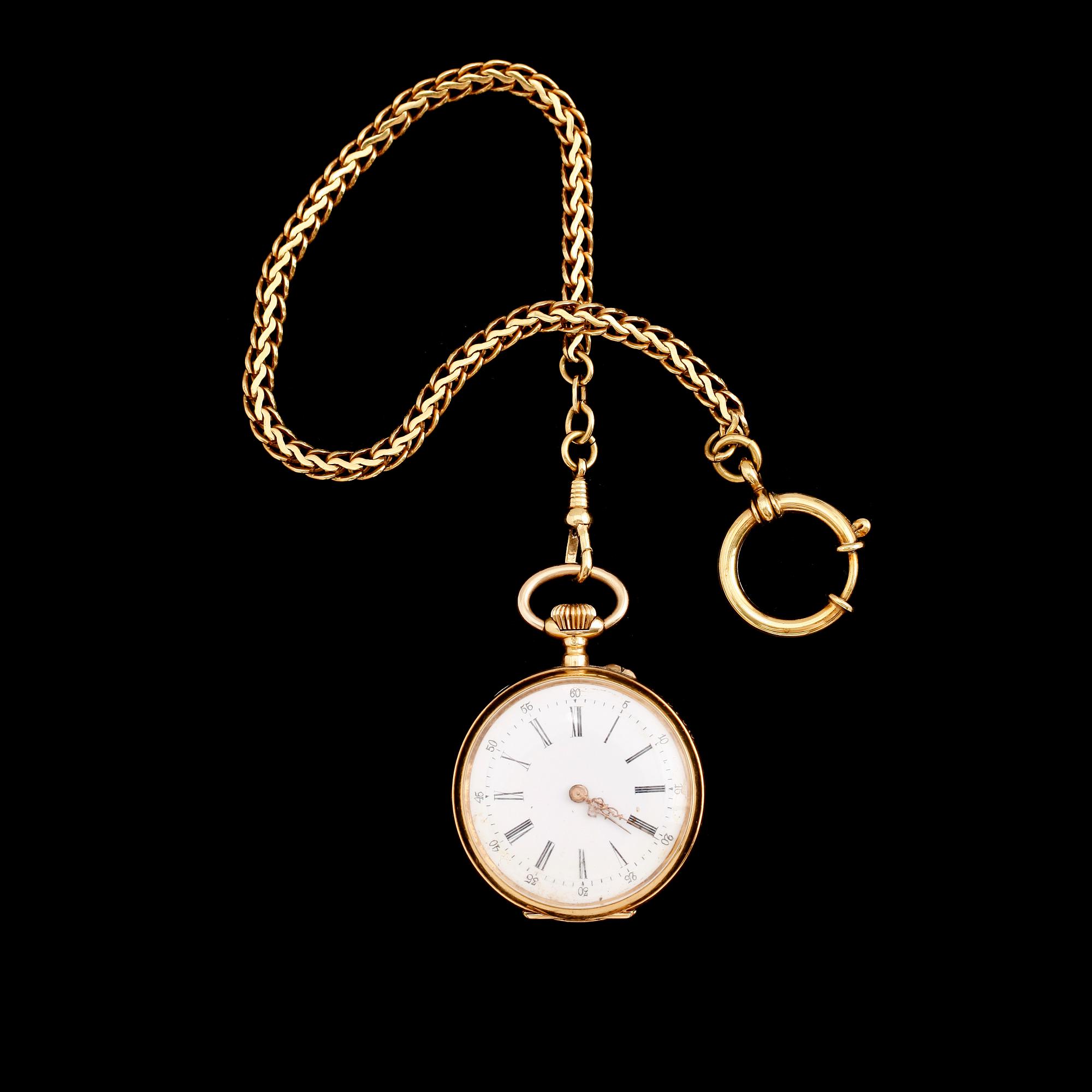FICKUR, 18 k guld, tidigt 1900-tal.