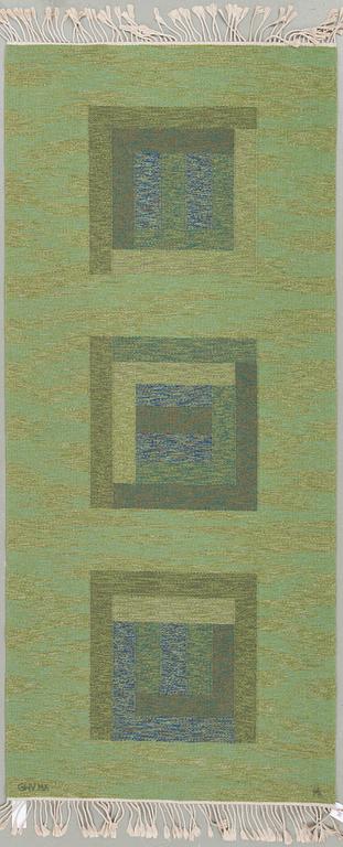 GALLERIMATTA, rölakan, Gammelstads Handväveri AB. Signerad MÅ (Margareta Åkerberg). Ca 238x104 cm.