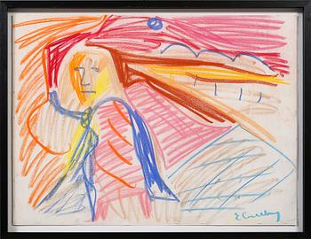 ERLAND CULLBERG, pastell, signerad.