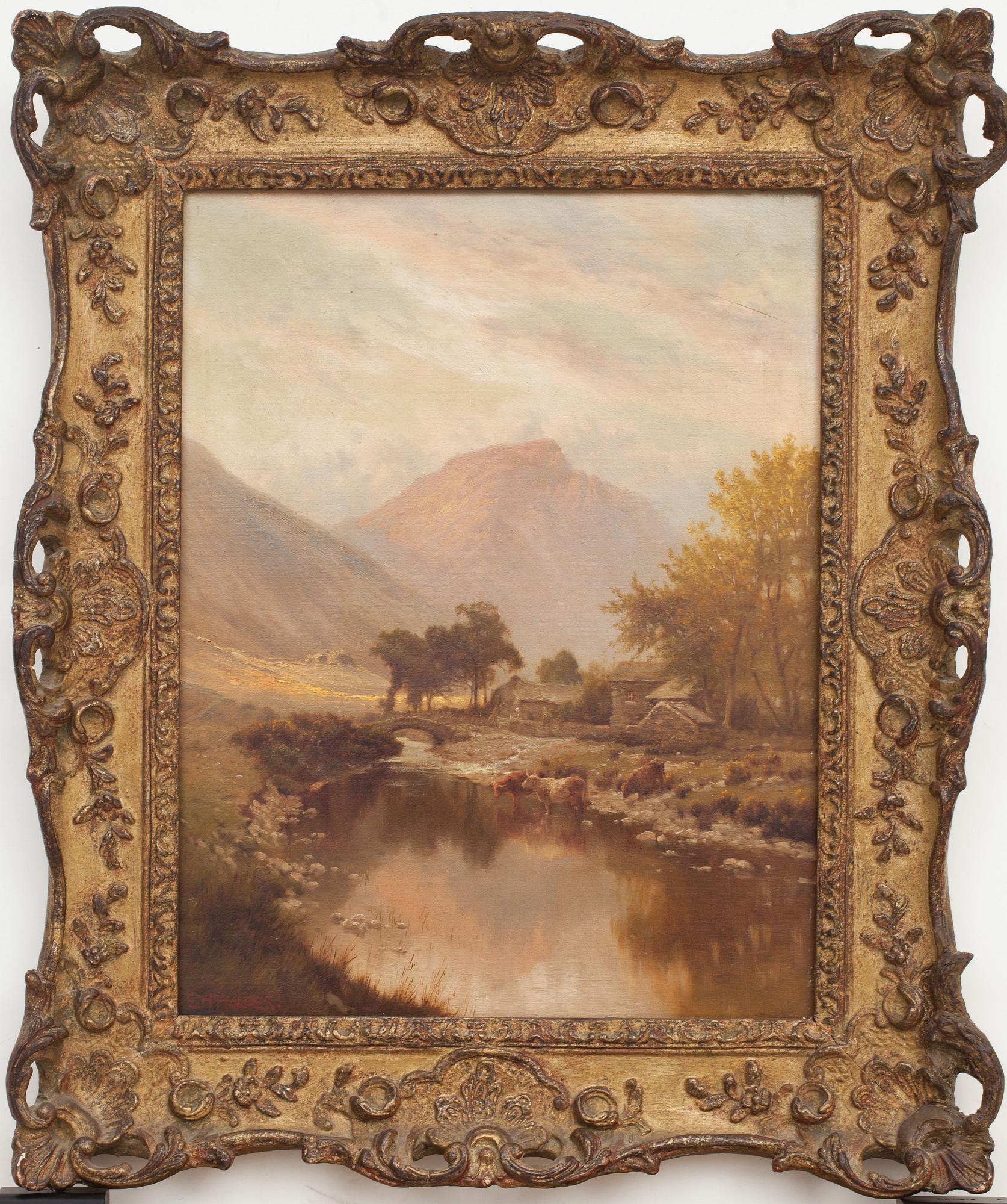 EDWARD HENRY HOLDER, olja på duk, signerad.