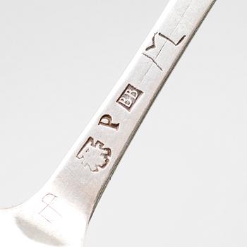 MATSKED, silver, Bengt Björn, Västerås 1748. Vikt ca 56 gram.