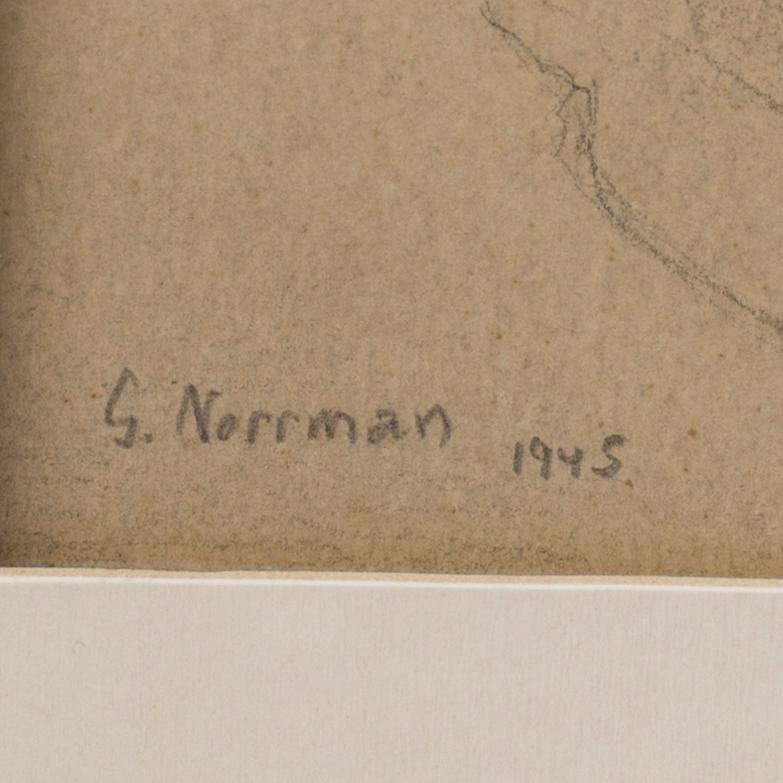GUNNAR NORRMAN, a pencil drawing, signed and dated 1945. - Bukowskis
