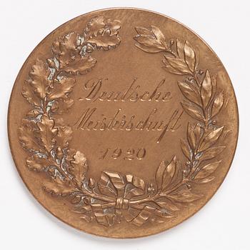 Medalj, tyska mästare, Berliner SC, i ishockey 1920.