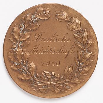 Medal, German champions, Berliner SC, in ice hockey 1920.