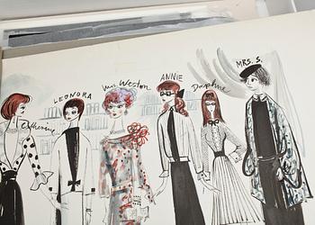 MAX GOLDSTEIN (MAGO), dräktskisser, ca 40 st, delvis sign o dat.