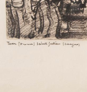 GIULIO CISARI, teckning, signerad och daterad 1962.