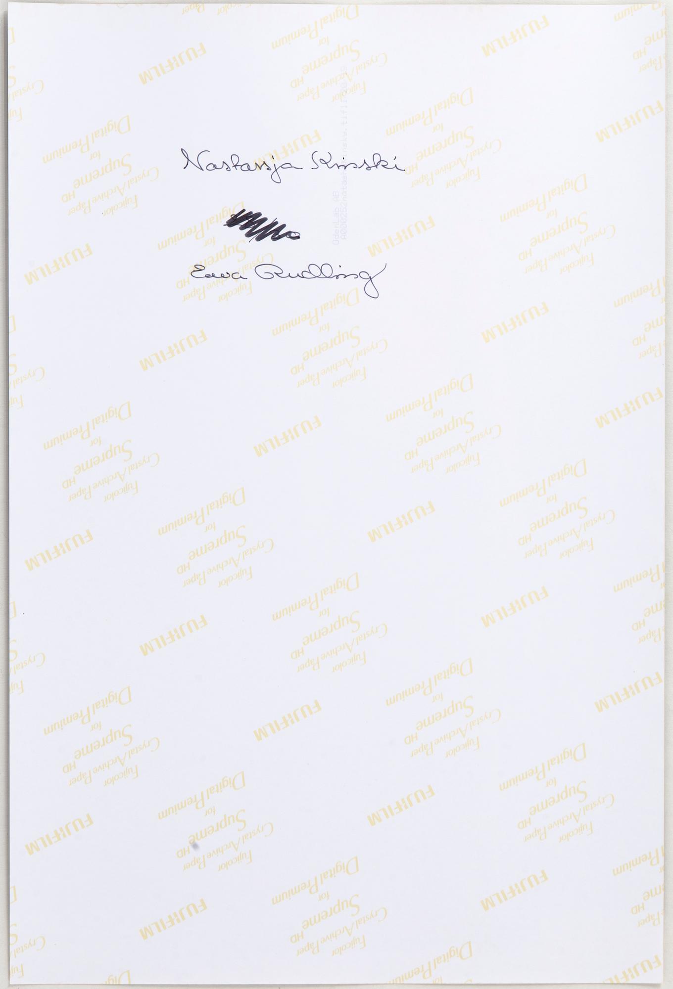 Ewa Rudling, photograph signed and numbered 14/30.