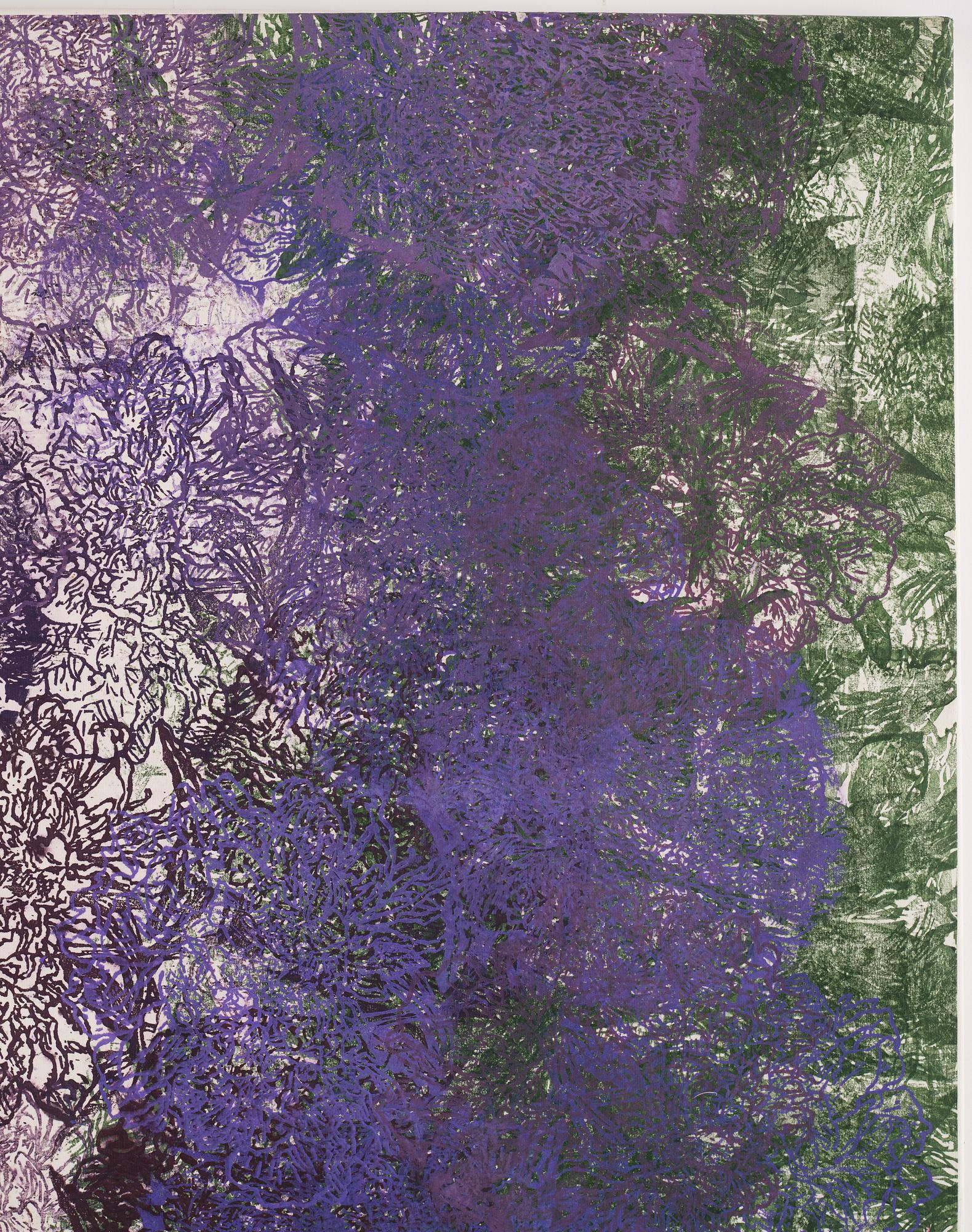 Jebah Baum, blandteknik på duk, signerad och daterad 2008 a tergo.