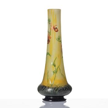 Daum Frères, an Art Nouveau cameo glass vase, Nancy, France.