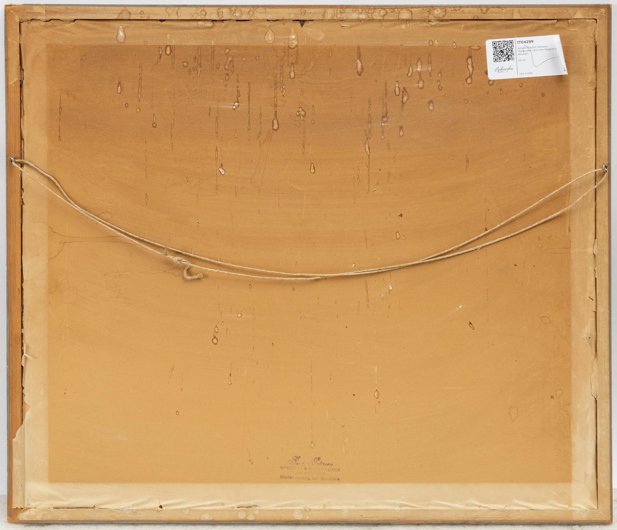 Johann Baptist Homann, "Particulier carte der Gegend von Wismar".