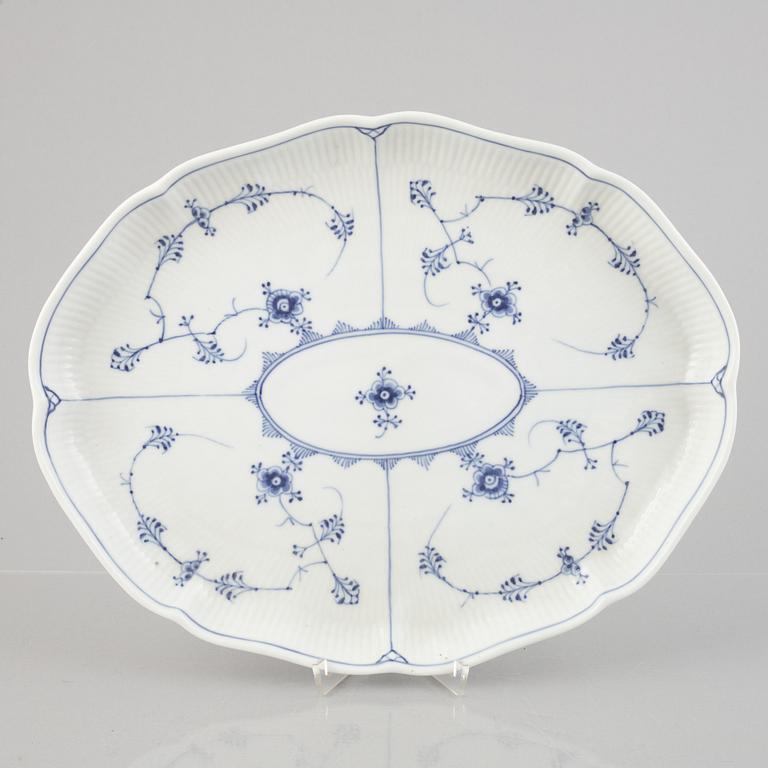 A 'Blue Fluted' porcelain tray, Royal Copenhagen, model 265, post 1923.