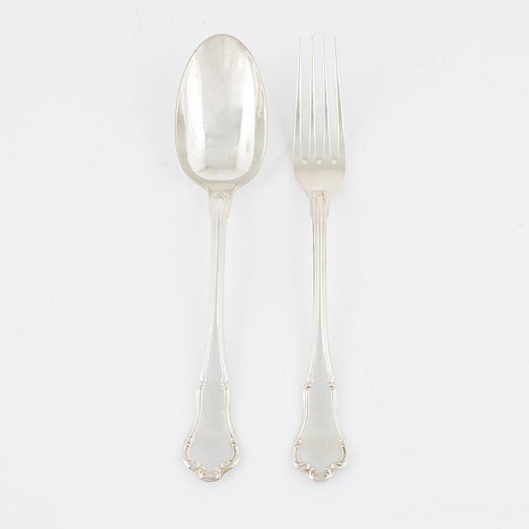 Bestick, 12 st, silver, K Anderson, Stockholm 1916.